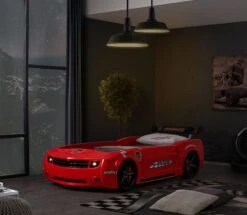 Lit Voiture De Course Rouge Avec Phares Fusion 90x190 Cm -Disney Cars Soldes lit voiture de course rouge avec phares fusion 90x190 cm 3666722818940 1466243