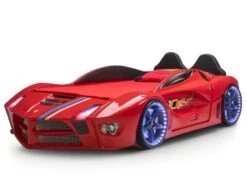 Lit Voiture De Course Rouge Speedo 90x190 Cm