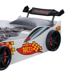 Lit Voiture De Sport Blanc Racer 90x190 Cm -Disney Cars Soldes lit voiture de sport blanc racer 90x190 cm 3666722874069 1468724