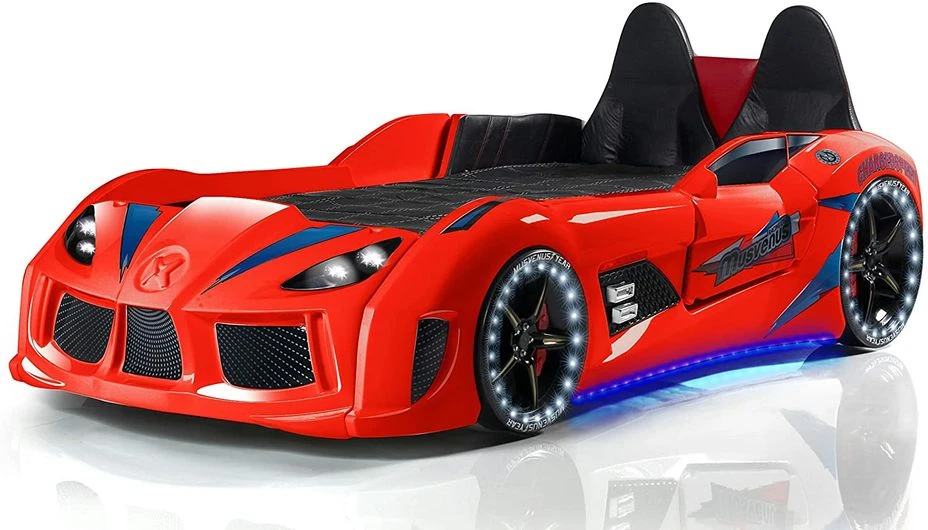 Lit Voiture De Sport Noir à Led Avec Coffre De Rangement à Led Competition 90x190 Cm 7 Lit Voiture De Sport Noir à Led Avec Coffre De Rangement à Led Competition 90x190 Cm – Image 5