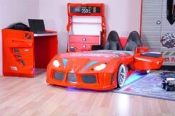 Lit Voiture De Sport Rouge à Led Avec Effets Sonores Competition 90x190 Cm -Disney Cars Soldes lit voiture de sport rouge a led avec effets sonores competition 90x190 cm 3666722818643 568234