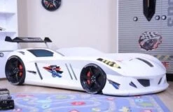 Lit Voiture Formule 1 Blanche à Led Et Bruitage 90x190 Cm -Disney Cars Soldes lit voiture formule 1 blanche a led et bruitage 90x190 cm 3666722819244 208804