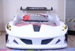 Lit Voiture Formule 1 Blanche à Led Et Bruitage 90x190 Cm -Disney Cars Soldes lit voiture formule 1 blanche a led et bruitage 90x190 cm 3666722819244 208807