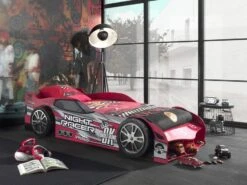 Lit Voiture Formule 1 Rouge à Led 90x200 Cm -Disney Cars Soldes lit voiture formule 1 rouge lumineux 90 92250