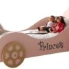 Lit Voiture Princesse 90x200 Cm Bois Rose Cara