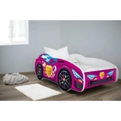 Lit Voiture Racing Rose 70x140 Cm - Sommier Et Matelas Inclus -Disney Cars Soldes lit voiture racing rose 70x140 cm sommier et matelas inclus 5902533410026 391688
