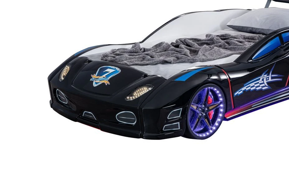 Lit Voiture Turbo V7 Noir à Led 8 Lit Voiture Turbo V7 Noir à Led – Image 6