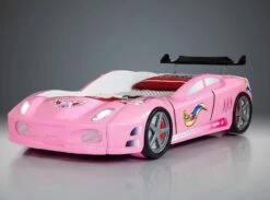 Lit Voiture Turbo V7 Rose à Led
