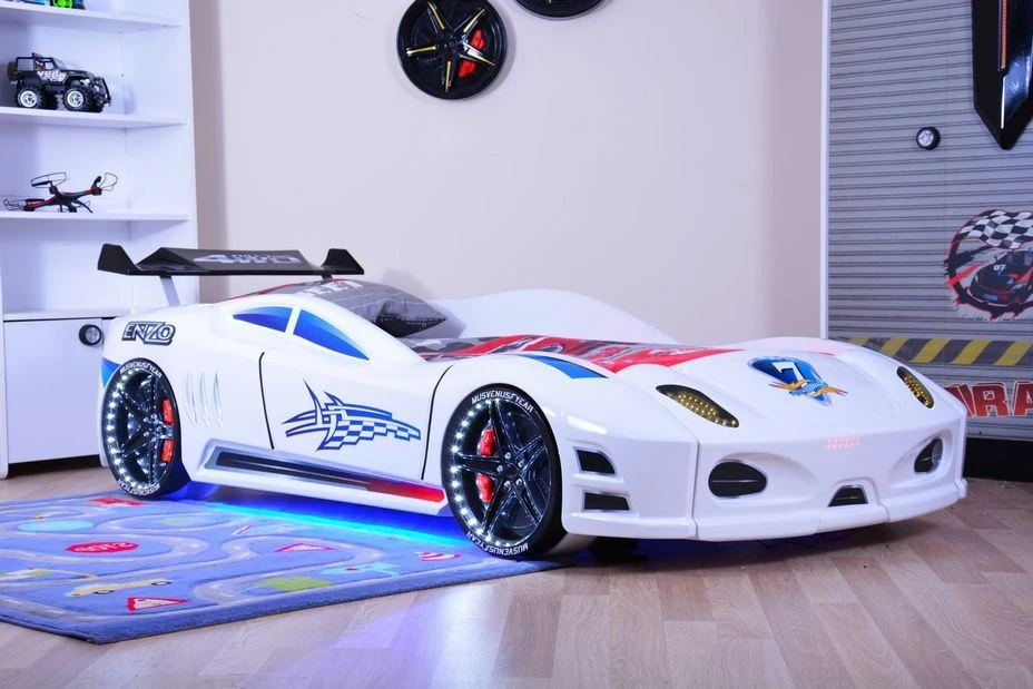 Lit Voiture Turbo V7 Rouge à Led 5 Lit Voiture Turbo V7 Rouge à Led – Image 3