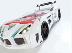 Lit Voiture Turbo V8 Blanc à Led 90x190 Cm -Disney Cars Soldes lit voiture turbo v8 blanc a led 90x190 cm 3666722819039 1465931